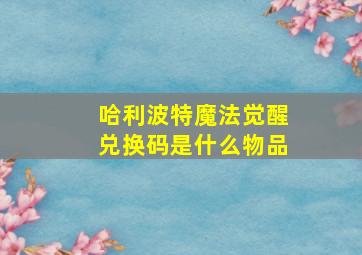 哈利波特魔法觉醒兑换码是什么物品