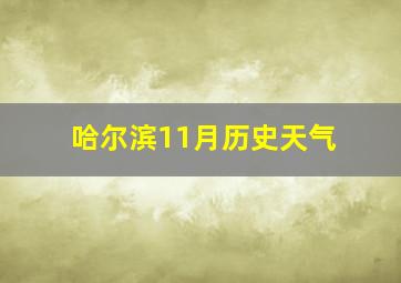 哈尔滨11月历史天气