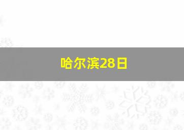 哈尔滨28日