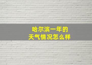 哈尔滨一年的天气情况怎么样