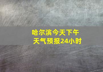 哈尔滨今天下午天气预报24小时