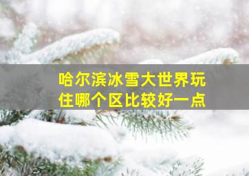 哈尔滨冰雪大世界玩住哪个区比较好一点