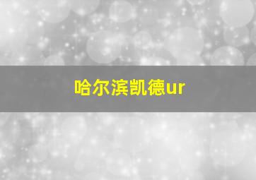 哈尔滨凯德ur