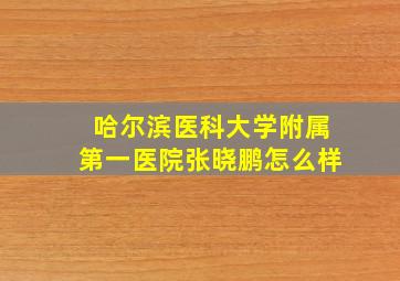 哈尔滨医科大学附属第一医院张晓鹏怎么样