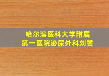 哈尔滨医科大学附属第一医院泌尿外科刘赞