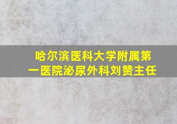 哈尔滨医科大学附属第一医院泌尿外科刘赞主任