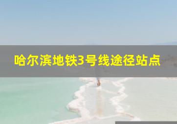 哈尔滨地铁3号线途径站点