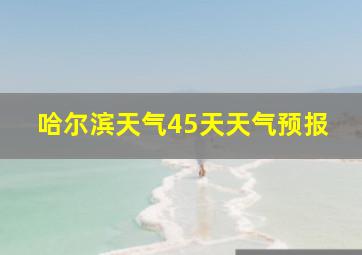 哈尔滨天气45天天气预报