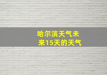 哈尔滨天气未来15天的天气