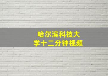 哈尔滨科技大学十二分钟视频