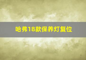 哈弗18款保养灯复位