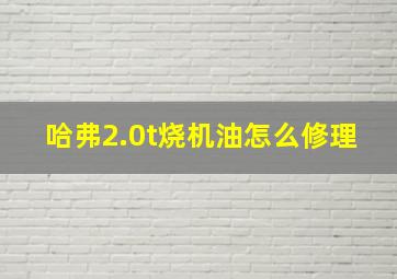 哈弗2.0t烧机油怎么修理