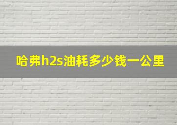 哈弗h2s油耗多少钱一公里