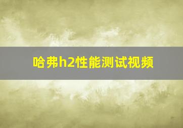 哈弗h2性能测试视频