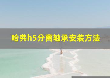 哈弗h5分离轴承安装方法