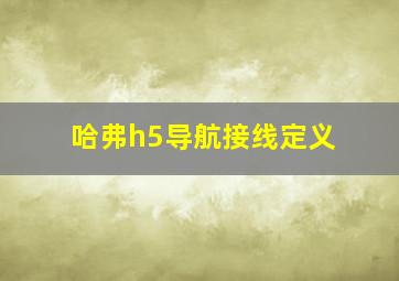 哈弗h5导航接线定义