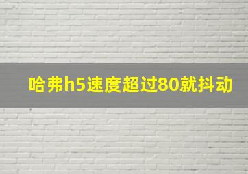 哈弗h5速度超过80就抖动