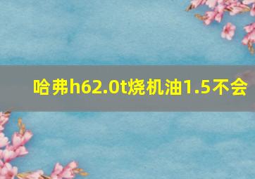 哈弗h62.0t烧机油1.5不会