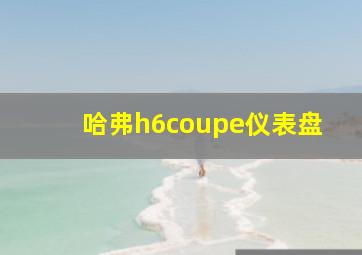 哈弗h6coupe仪表盘