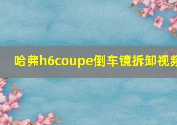 哈弗h6coupe倒车镜拆卸视频