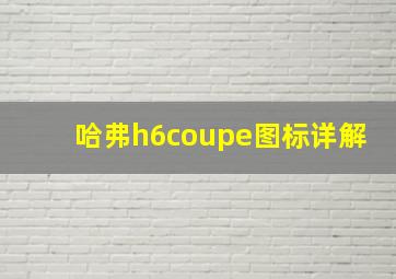 哈弗h6coupe图标详解