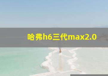 哈弗h6三代max2.0