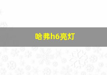 哈弗h6亮灯