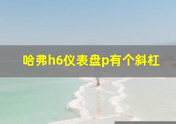 哈弗h6仪表盘p有个斜杠