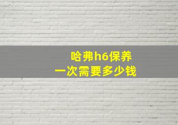 哈弗h6保养一次需要多少钱