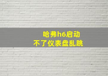 哈弗h6启动不了仪表盘乱跳