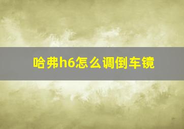 哈弗h6怎么调倒车镜