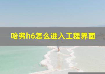 哈弗h6怎么进入工程界面