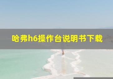 哈弗h6操作台说明书下载