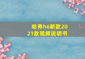 哈弗h6新款2021款视频说明书