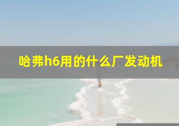 哈弗h6用的什么厂发动机