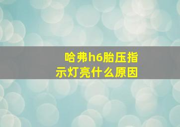 哈弗h6胎压指示灯亮什么原因