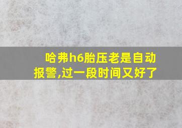 哈弗h6胎压老是自动报警,过一段时间又好了