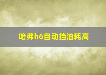 哈弗h6自动挡油耗高