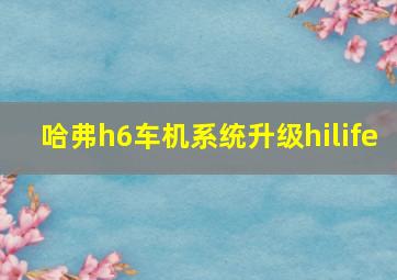 哈弗h6车机系统升级hilife