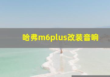 哈弗m6plus改装音响