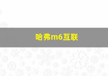 哈弗m6互联