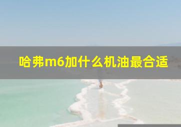 哈弗m6加什么机油最合适