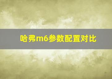 哈弗m6参数配置对比