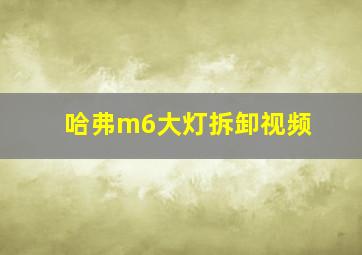 哈弗m6大灯拆卸视频