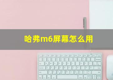 哈弗m6屏幕怎么用