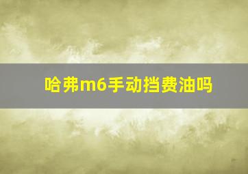 哈弗m6手动挡费油吗