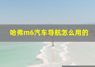 哈弗m6汽车导航怎么用的