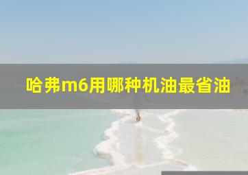 哈弗m6用哪种机油最省油