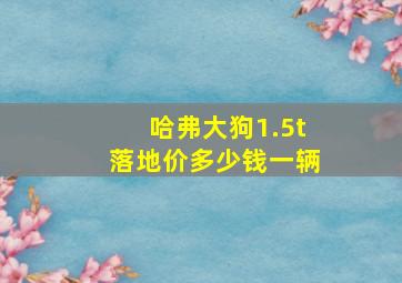 哈弗大狗1.5t落地价多少钱一辆