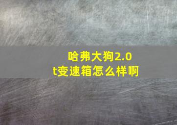 哈弗大狗2.0t变速箱怎么样啊